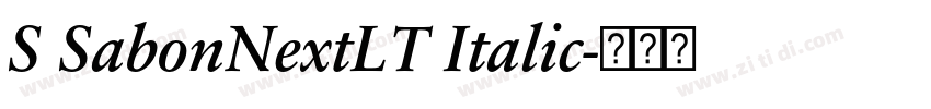S SabonNextLT Italic字体转换